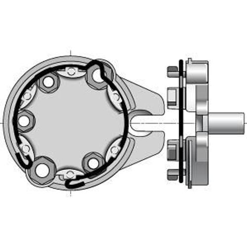 SUPPORT MOTEUR D50/D60 POUR STORES AVEC PION DE 20MM