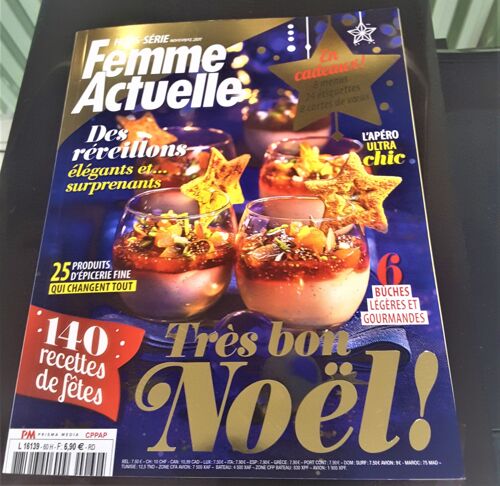 Femme Actuelle Hors Serie 60 . Reveillons. 140 Recettes, 8 Menus. 24 Étiquettes, 8 Cartes De Voeux