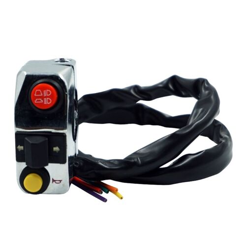 Q39f ¿ Klaxon De Guidon De Moto, 22mm, Clignotant, Lampe, Interrupteur Combiné