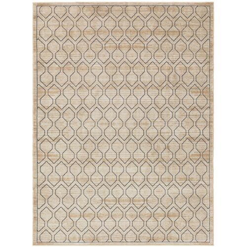 Tapis Poil Ras Daisy Crème 100x150 Cm - Tapis Poil Court Design Moderne Pour Salon