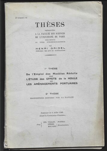 De L Emploi Des Modeles Reduits Pour L Etude Des Effets De La Houle Sur Les Amenagements Portuaires