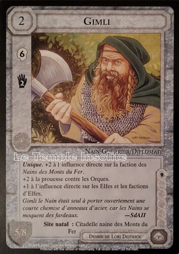 Carte Le Seigneur Des Anneaux - Gimli 1996