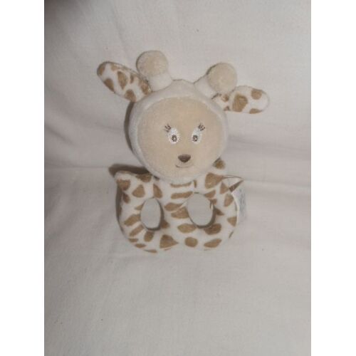 Doudou Hochet Vache Girafe Pois Beige Ecru Creme Marron Taupe Okaidi Obaidi Ob
