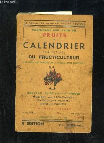 Calendrier Perpetuel Du Fructiculteur