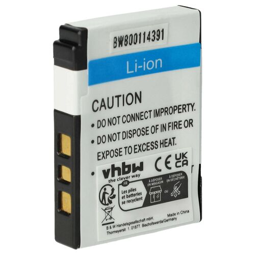vhbw Batterie remplacement pour Kodak Klic-7002 pour appareil photo (460mAh, 3,6V, Li-ion)