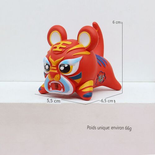 Figurine, tigre, figure, modèle, ornement de table de maison, poupée, 6cm