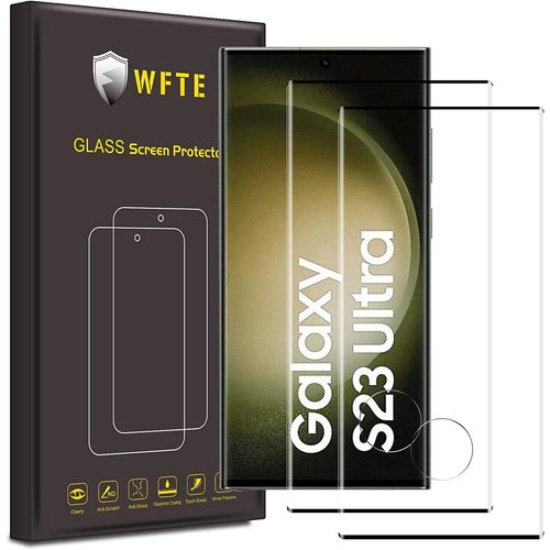 Lot De 2 Verre Trempé Pour Samsung Galaxy S23 Ultra 3d Couverture Complète Film De Protection D'Écran Avec Haute Transparence 99 Anti-Trace Protecteur Avec Dureté 9h Glass Noir