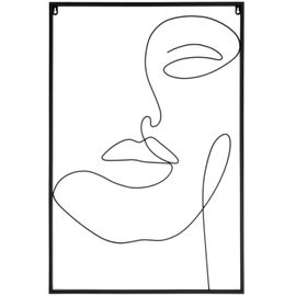 Tableau filaire en métal Visage 60 x 90 cm