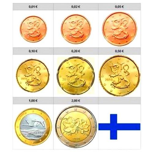 Finlande 2005 Qualite B U Serie 9 Pieces Avec 5 Euros Coffret Rahadarja Modele I I