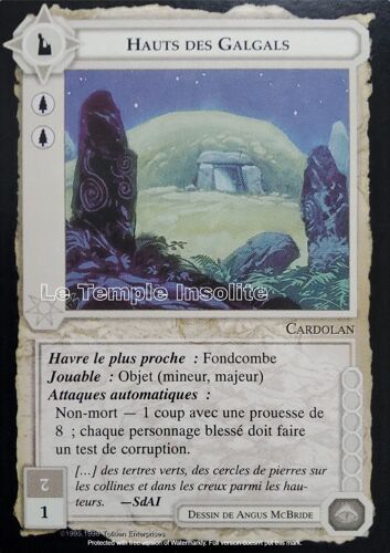 Carte Seigneur Des Anneaux - Hauts De Galgals 1996