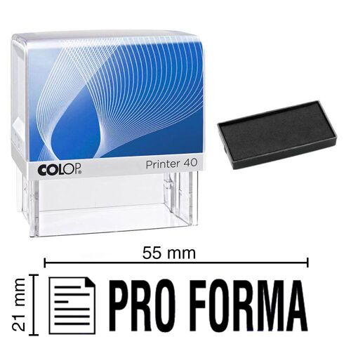Tampon Encreur Pro Forma Colop Printer 40 59x23mm Noir