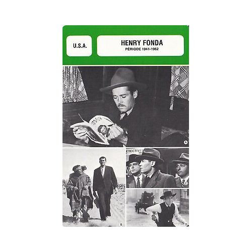 Fiche Monsieur Cinema Henry Fonda [1941-1962]
