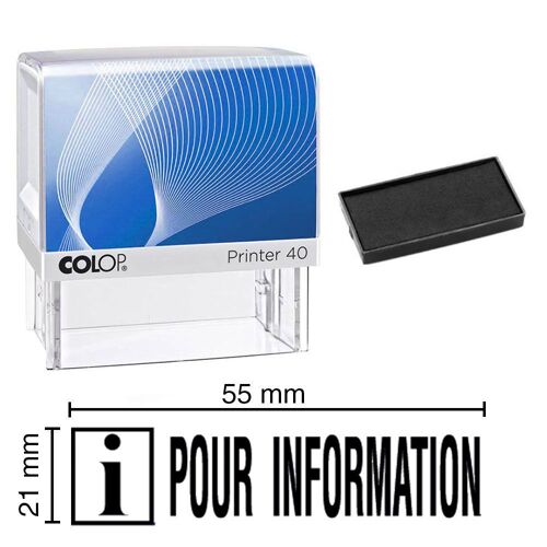 Tampon Encreur Pour Information Colop Printer 40 59x23mm Noir