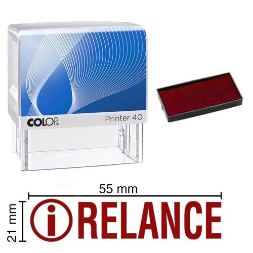 Tampon Encreur Relance Colop Printer 40 59x23mm Rouge