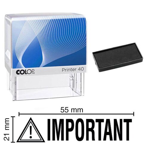 Tampon Encreur Important Colop Printer 40 59x23mm Noir