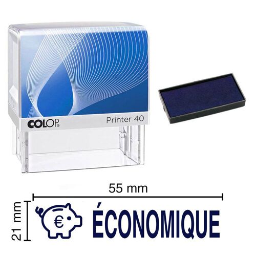 Tampon Encreur Economique Colop Printer 40 59x23mm Bleu