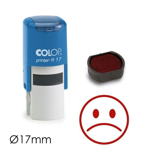 Tampon Encreur Smiley Triste Colop Printer R17 17mm Rouge