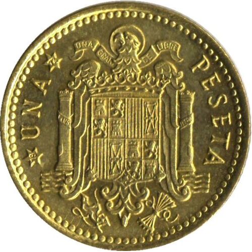 Lot De Deux Pièces De 1 Peseta Espagne 1966