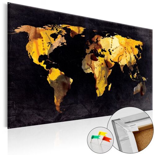 Tableau en Liège "Carte du Monde - if the World Were a Desert..." 40 x 60 cm
