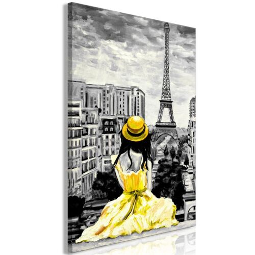 Tableau Imprimé "Paris Colour Yellow" 80 x 120 cm