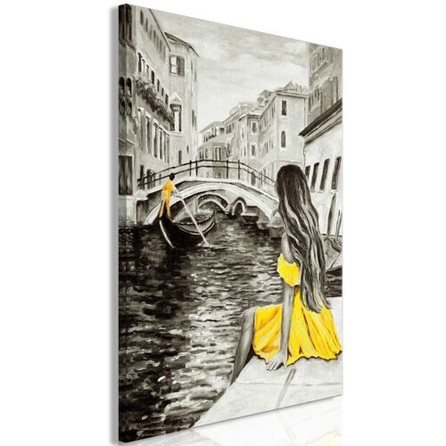 Tableau Imprimé "Far Dreams Yellow" 80 x 120 cm