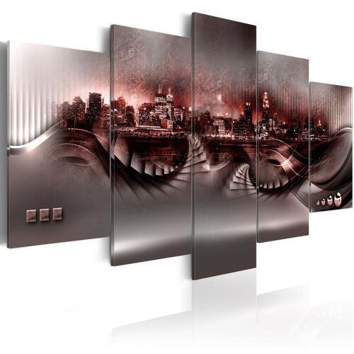 Tableau Imprimé "Crimson City" 100 x 200 cm