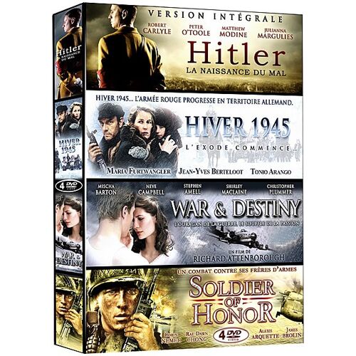 Collection Guerre - Coffret 4 Films N° 2 : Hitler - La Naissance Du Mal + Hiver 1945 + War & Destiny + Soldier Of Honor - Pack
