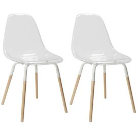 Chaise Scandinave Pieds Métal Et Bois De Hêtre Phenix (Lot De 2)