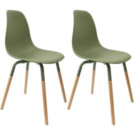 Chaise Scandinave Pieds Métal Et Bois De Hêtre Phenix (Lot De 2)