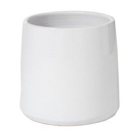 Paris Prix - Cache Pot En Céramique "Tolga" 24cm Blanc