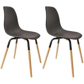 Chaise Scandinave Pieds Métal Et Bois De Hêtre Phenix (Lot De 2)