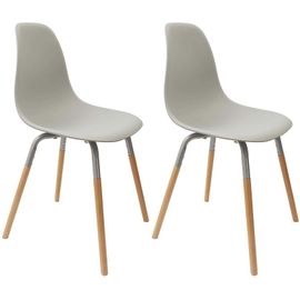 Chaise Scandinave Pieds Métal Et Bois De Hêtre Phenix (Lot De 2)