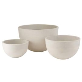 Paris Prix - Lot De 3 Cache-Pots Céramique "Roda" 59cm Blanc