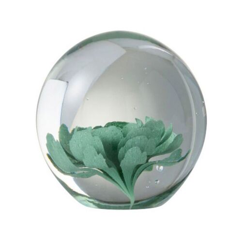 Presse-Papier en Verre "Fleurs" 10cm Menthe