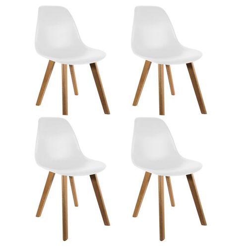 Paris Prix - Lot De 4 Chaises Scandinave "Atun" 86cm Blanc
