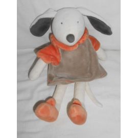 Doudou Lapin Moulin Roty Linvosges Mrsa Les Trois Ours Gris Noir Robe Marron Taupe Chaussure Orange Blanc 29cm Sans Les Oreilles