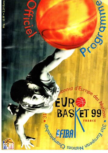L'officiel Programme 1 Championnat D'europe Des Nations Euro Basket 1999