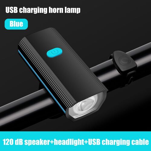 Lampe Frontale Étanche À Led 250lm, 3 Modes D'éclairage, Avec Klaxon, Chargeur Usb Type-C, Accessoires De Cyclisme Multifonctionnels