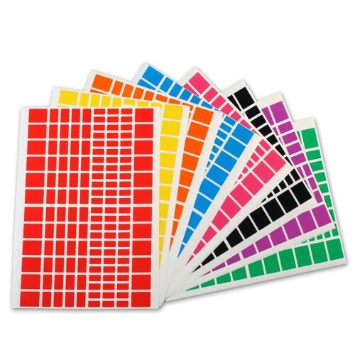 P18f 2592 Gommettes Rect. Assort. Enlev