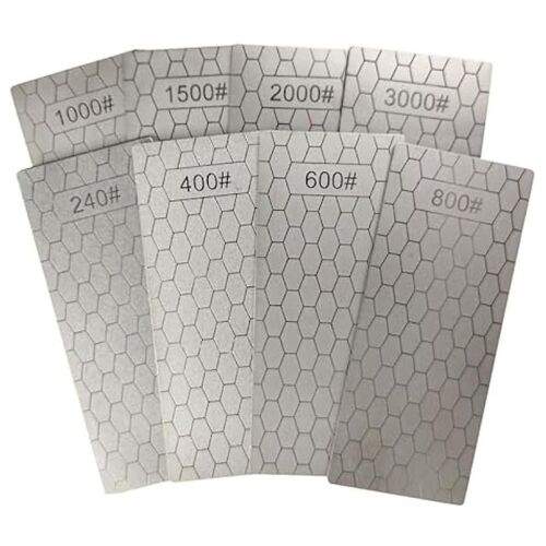 Pierre à aiguiser de diamant, aiguiseur de diamant 8pcs, grain 240/400/600/800/1000/1500/2000/3000, aiguiseur