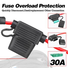 Barre De Câblage De Lampe Led 12v 40a, Faisceau De Lumière De Travail Universel, Barre Led De Conduite, Câble De Commutation De Feu Antibrouillard, Accessoires Automobiles Pour Voitures Et Camions