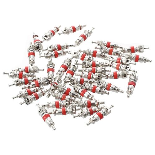 50 Pcs Car Bike Motorcycle Rubber Hose Tubeless Type Valve Insert Valve Core