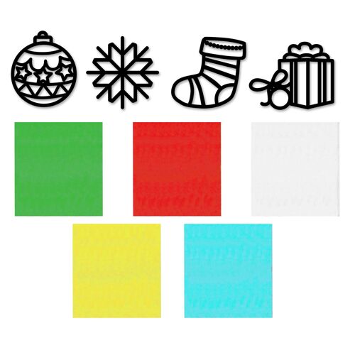 Attrape Soleil En Carte Forte Noël Avec Papiers De Soie Colorés 15 Cm
