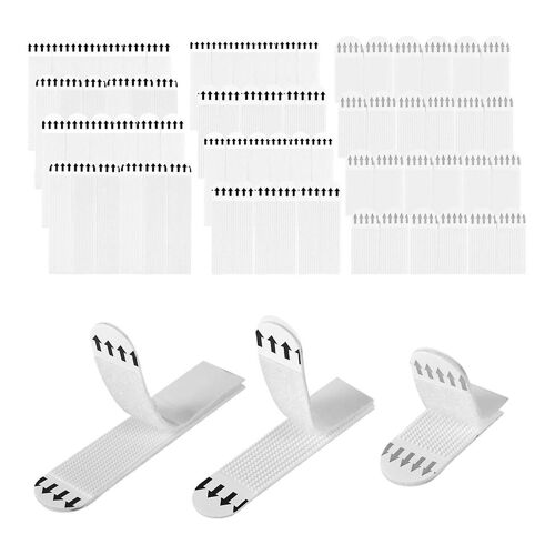36 paires (72 pièces) bandes de suspension d'images, 3 tailles de cintres de photos adhésif de suspension facile robuste pour cadre et art mural