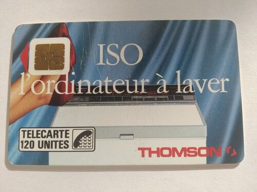 Télécarte 120 Unités Thomson Iso L'ordinateur A Laver Puce So2 01/89