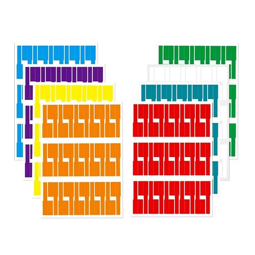 480Pcs Cable Labels Colorful Waterproof Cord Labels Stickers Tear Resistant Flexible Works Cord Ide