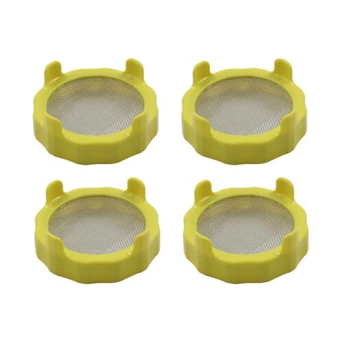 Mesh Sprout Cover Plastic Sprouting Lid Seed Crop Germination Jar Plastic Sealing Ring Lid for Jar