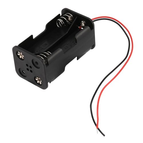 Black Tow Layers 4 X 1.5v Aa Batteries Battery Holder Case Box W Wire Leads