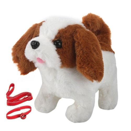 B Bébé Jouet Chien Qui Marche Aboie Queue Remuant Peluche Interactif Électronique Animaux Jouets Chiot Pour Filles