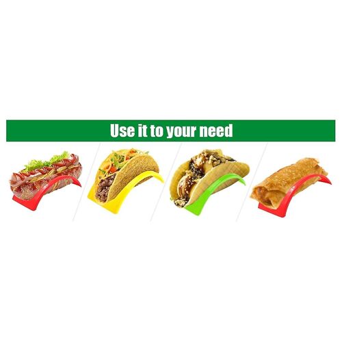 Paquet De 12 Plateaux À Tacos Plateaux À Burrito En Plastique Plateaux De Service Fournitures Pour Tacos Burritos Hot-Dogs Rouge